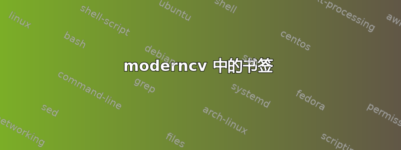 moderncv 中的书签