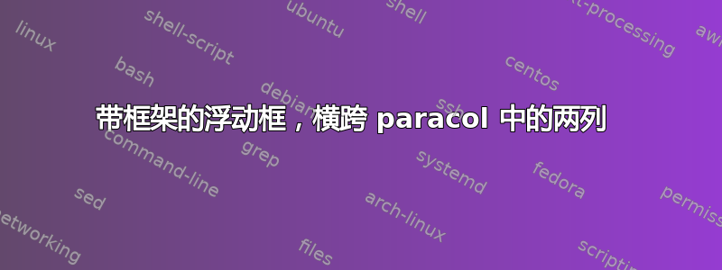 带框架的浮动框，横跨 paracol 中的两列 