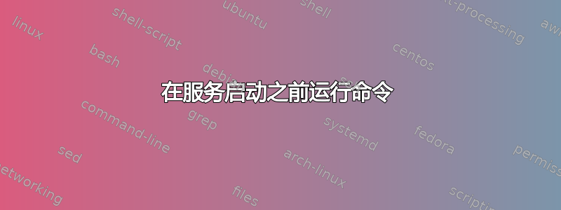 在服务启动之前运行命令