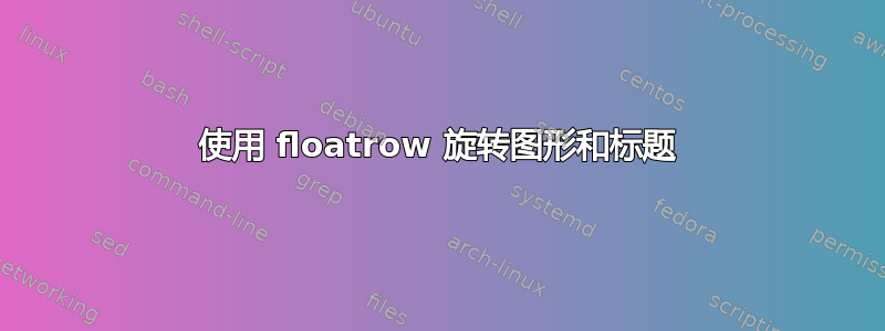 使用 floatrow 旋转图形和标题