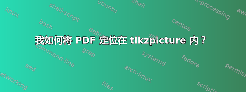 我如何将 PDF 定位在 tikzpicture 内？