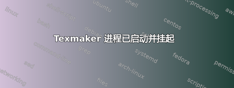 Texmaker 进程已启动并挂起 