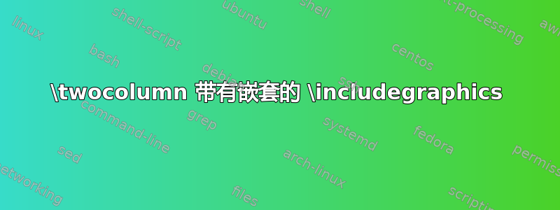 \twocolumn 带有嵌套的 \includegraphics