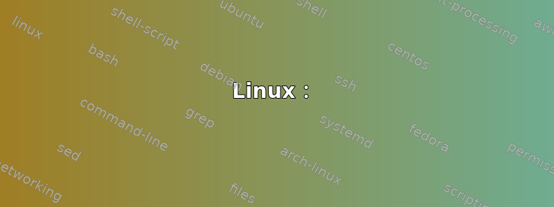 Linux：