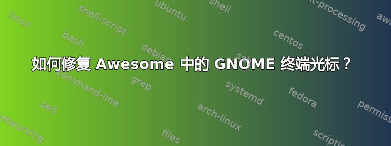 如何修复 Awesome 中的 GNOME 终端光标？