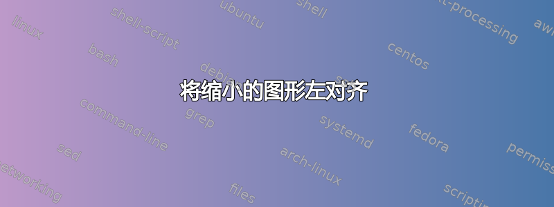 将缩小的图形左对齐