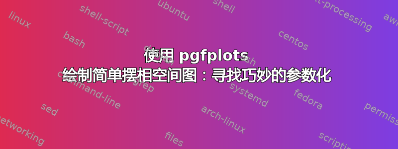 使用 pgfplots 绘制简单摆相空间图：寻找巧妙的参数化