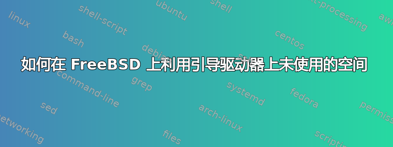 如何在 FreeBSD 上利用引导驱动器上未使用的空间