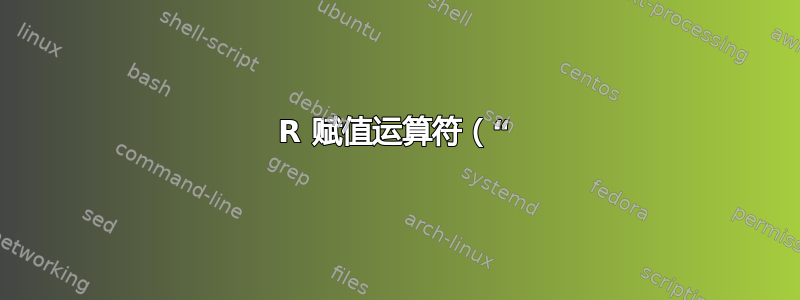 R 赋值运算符（“