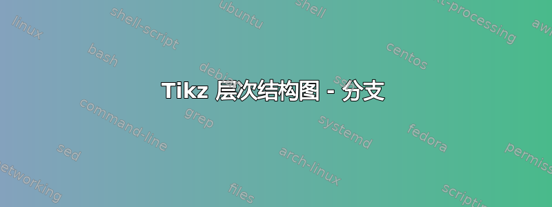 Tikz 层次结构图 - 分支