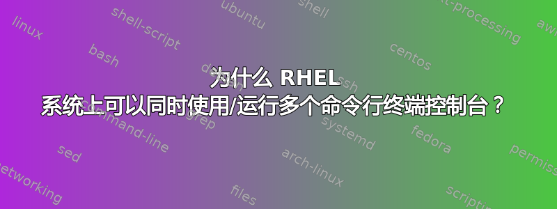 为什么 RHEL 系统上可以同时使用/运行多个命令行终端控制台？