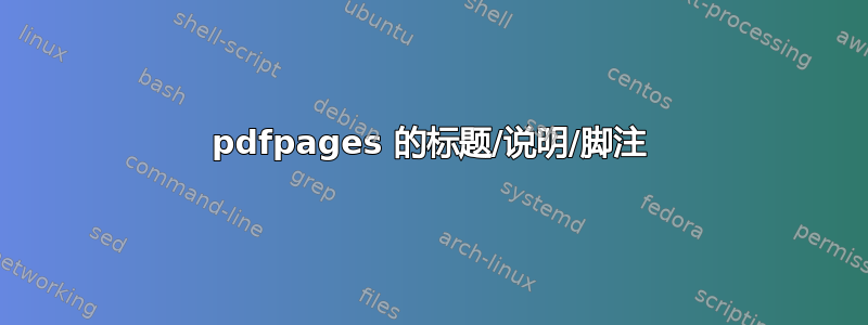 pdfpages 的标题/说明/脚注