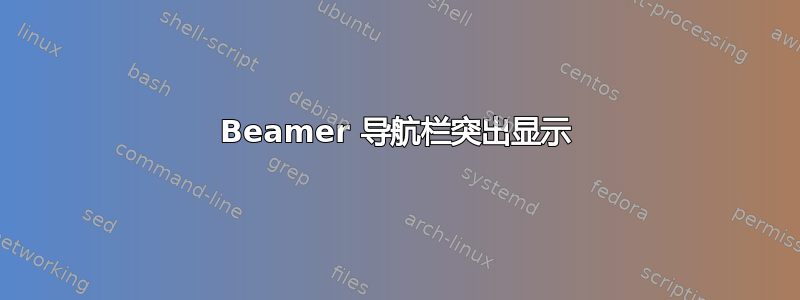 Beamer 导航栏突出显示