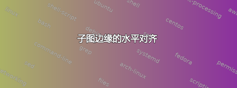 子图边缘的水平对齐