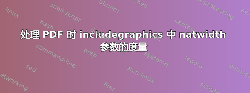 处理 PDF 时 includegraphics 中 natwidth 参数的度量