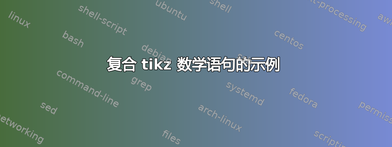 复合 tikz 数学语句的示例