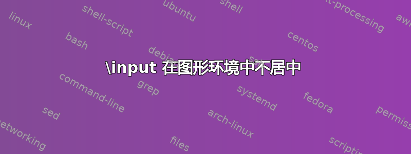 \input 在图形环境中不居中