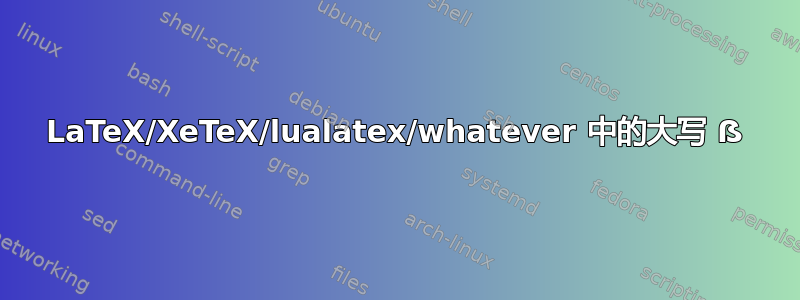 LaTeX/XeTeX/lualatex/whatever 中的大写 ẞ