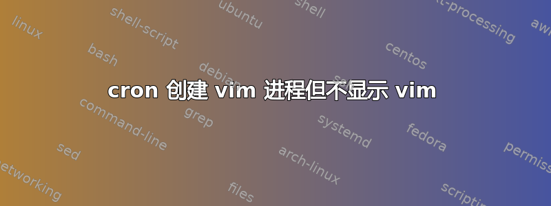 cron 创建 vim 进程但不显示 vim