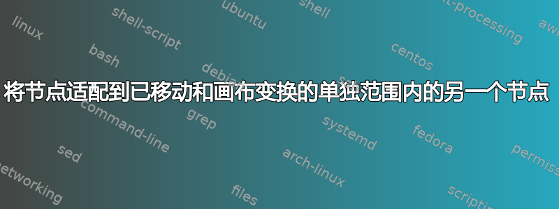 将节点适配到已移动和画布变换的单独范围内的另一个节点