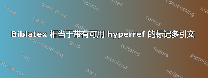 Biblatex 相当于带有可用 hyperref 的标记多引文