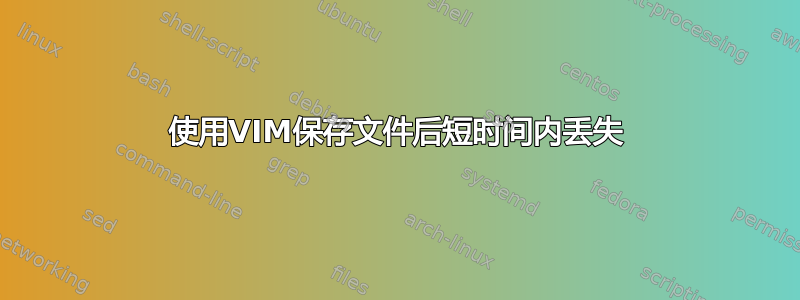 使用VIM保存文件后短时间内丢失