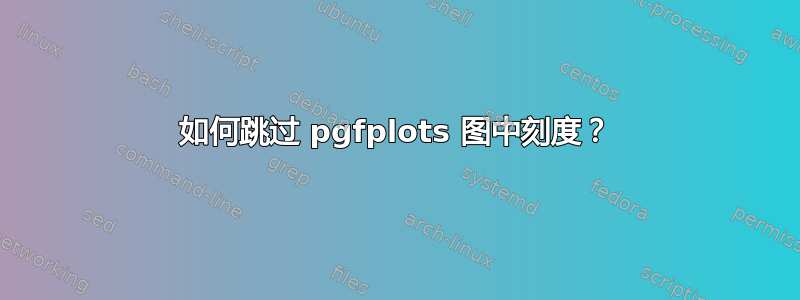 如何跳过 pgfplots 图中刻度？