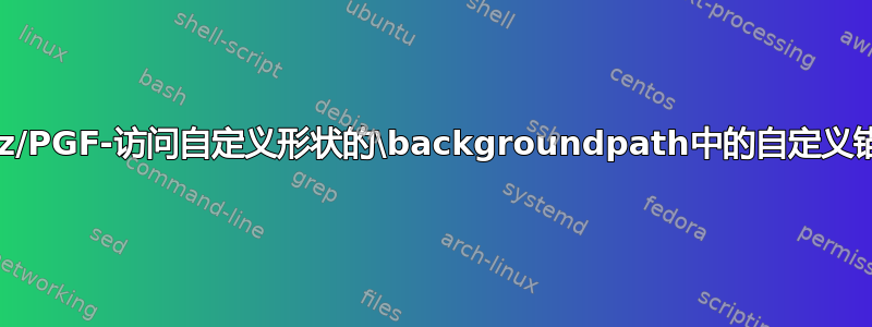 Tikz/PGF-访问自定义形状的\backgroundpath中的自定义锚点