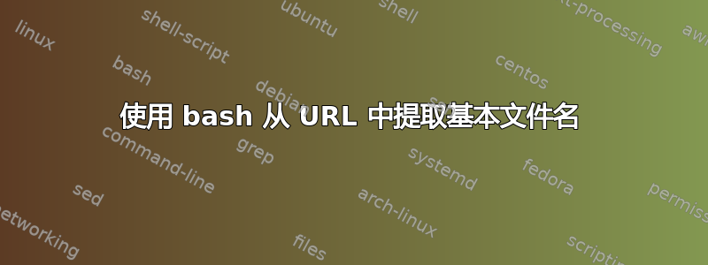 使用 bash 从 URL 中提取基本文件名