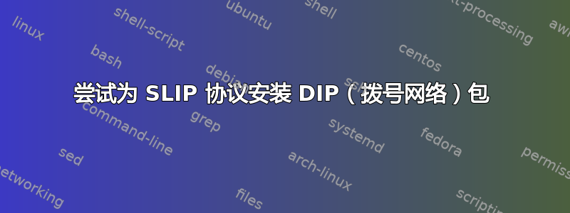 尝试为 SLIP 协议安装 DIP（拨号网络）包