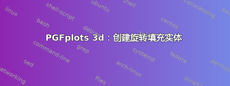 PGFplots 3d：创建旋转填充实体