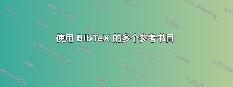 使用 BibTeX 的多个参考书目