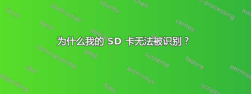 为什么我的 SD 卡无法被识别？