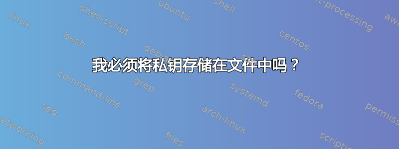 我必须将私钥存储在文件中吗？