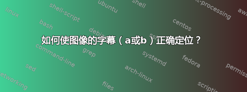 如何使图像的字幕（a或b）正确定位？