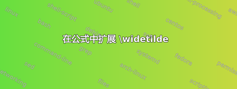 在公式中扩展 \widetilde 