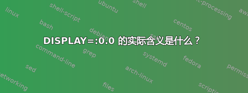 DISPLAY=:0.0 的实际含义是什么？