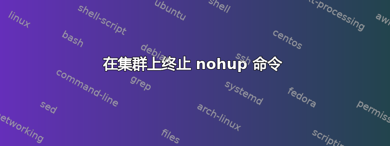 在集群上终止 nohup 命令