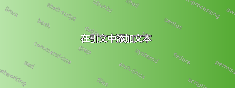 在引文中添加文本