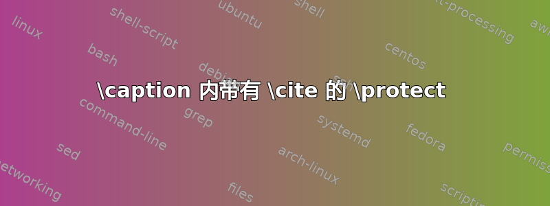 \caption 内带有 \cite 的 \protect