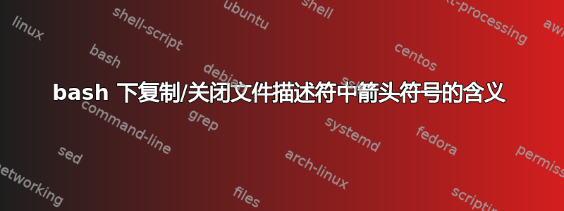 bash 下复制/关闭文件描述符中箭头符号的含义