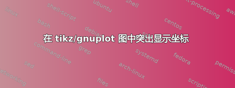 在 tikz/gnuplot 图中突出显示坐标