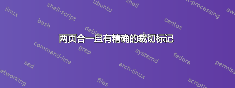 两页合一且有精确的裁切标记