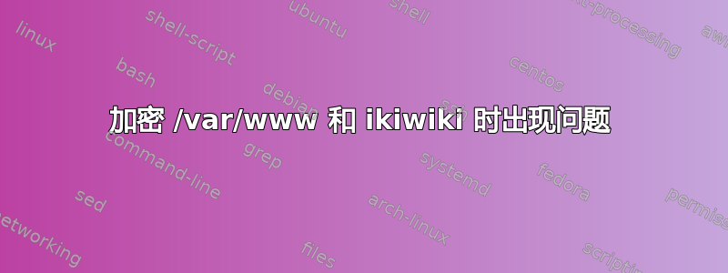 加密 /var/www 和 ikiwiki 时出现问题