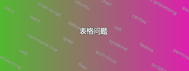 表格问题