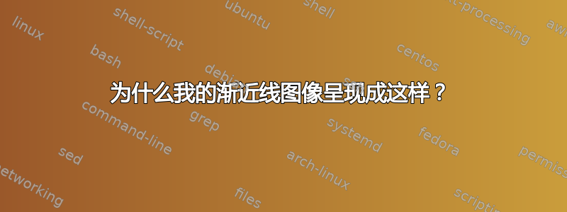 为什么我的渐近线图像呈现成这样？