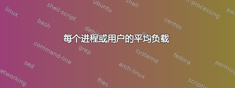 每个进程或用户的平均负载