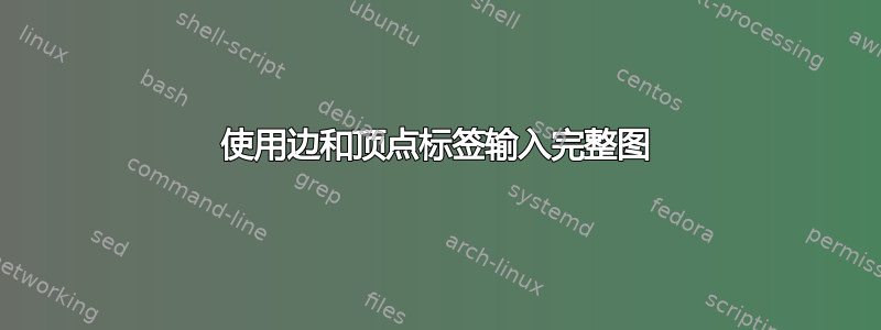 使用边和顶点标签输入完整图