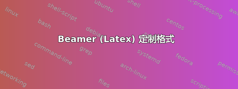 Beamer (Latex) 定制格式 