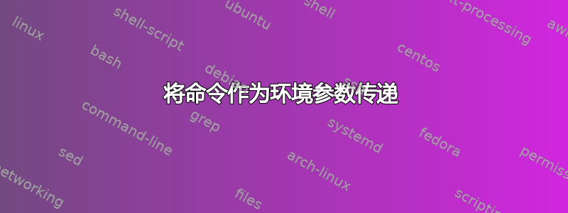 将命令作为环境参数传递